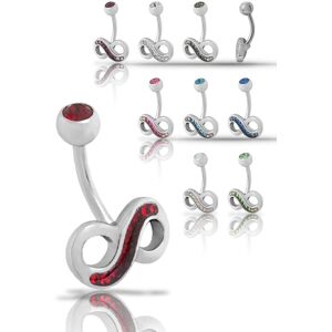 Piercing Street Piercing nombril Crystal Evolution Swarovski Infini - Argente