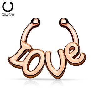 Piercing Street Faux piercing septum Love or rose - Or Rose