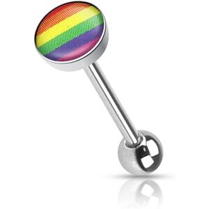 Piercing Street Piercing langue LGBT drapeau - Argente