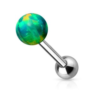 Piercing Street Piercing langue opale synthetique verte - Vert