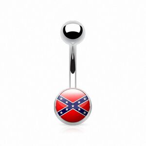 Piercing Street Piercing nombril drapeau rebelle - Argente