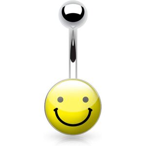 Piercing Street Piercing nombril logo smiley - Argente