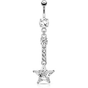 Piercing Street Piercing nombril chaine etoile - Argente