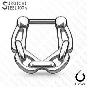 Piercing Street Piercing septum acier chirurgical chaines 1,6 mm argente - Argente