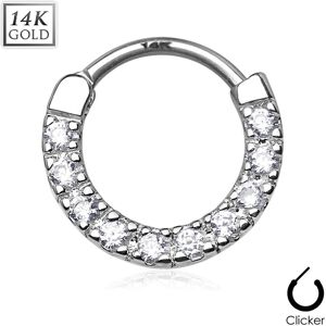 Piercing Street Piercing septum or jaune 14 carats dix pierres - Argente