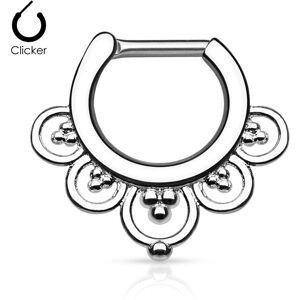 Piercing Street Piercing septum cercles perles 1,6 mm argente - Argente