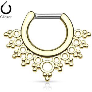 Piercing Street Piercing septum collier de perles 1,2 mm dore - Dore