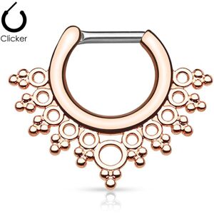 Piercing Street Piercing septum collier de perles 1,2 mm or rose - Or Rose