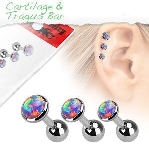 Piercing Street Lot de 3 Piercing oreille cartilage opale violette - Argente