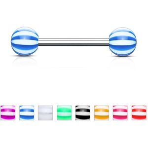 Piercing Street Piercing langue Acier Boules Acrylique Candy - Multicolore