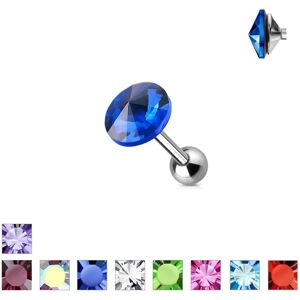 Piercing Street Piercing oreille Cartilage Tragus Crystal - Argente