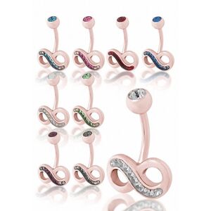 Piercing Street Piercing nombril Crystal Evolution Swarovski Or Rose Infini - Or Rose