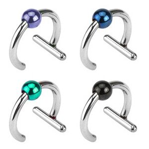 Piercing Street Faux Piercing oreille Anneau CBR Boule Titanium - Argente