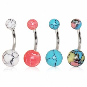 Piercing Street Piercing nombril avec pierre synthetique - Multicolore