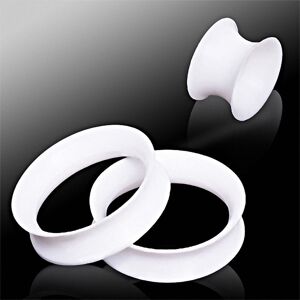 Piercing Street Piercing tunnel silicone blanc ultra fin - Blanc