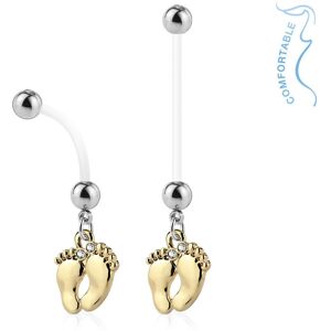 Piercing Street Piercing nombril de grossesse pieds de bebe dores - Dore