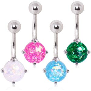 Piercing Street Piercing nombril opale de synthese - Argente