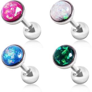 Piercing Street Piercing cartilage oreille opale de synthese - Argente