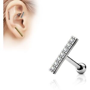 Piercing Street Piercing oreille cartilage longue barre argentee - Argente