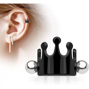 Piercing Street Piercing Oreille Helix Cartilage Manchette Couronne Noire - Noir