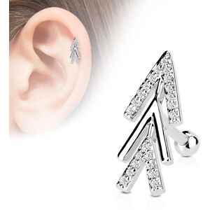 Piercing Street Piercing oreille cartilage chevrons de fleche - Argente