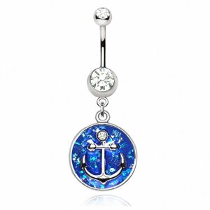 Piercing Street Piercing nombril ancre marine email bleu - Bleu