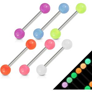 Piercing Street Lot de 6 Piercing langue Glow in the Dark - Argente