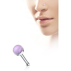 Piercing Street Piercing nez tige droite pierre amethyste - Argente