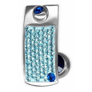 Piercing Street Piercing nombril Crystal Evolution Swarovski Bouclier - Argente