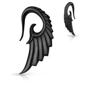 Piercing Street Piercing ecarteur aile d'ange en corne de buffle - Noir