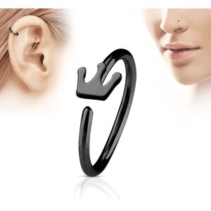 Piercing Street Piercing oreille nez anneau couronne noir - Noir