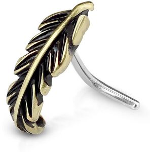 Piercing Street Piercing nez tige en L feuille doree - Dore