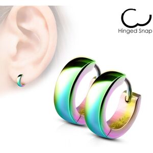 Piercing Street Paire Boucles d'oreille homme anneaux acier multicolore - Multicolore