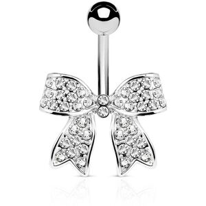 Piercing Street Piercing nombril ruban cristaux blancs - Argente