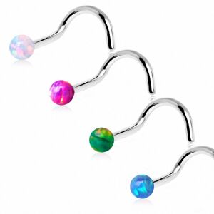 Piercing Street Piercing nez pierre opale synthetique - Argente