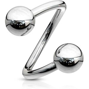 Piercing Street Piercing oreille Spirale Boules - Argente