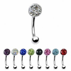 Piercing Street Piercing arcade acier chirurgical Cristal Autrichien - Argente