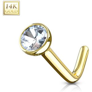 Piercing Street Piercing nez Or jaune 14 carats gemme tige en L - Dore