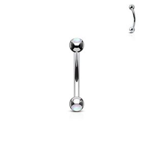 Piercing Street Piercing arcade boules opale blanche - Argente