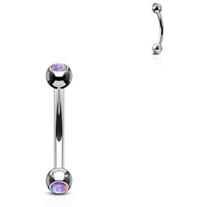 Piercing Street Piercing arcade boules opale violette - Argente