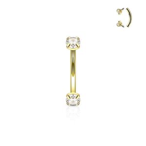 Piercing Street Piercing arcade strass en acier dore - Dore