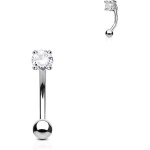 Piercing Street Piercing arcade zircon rond blanc - Argente