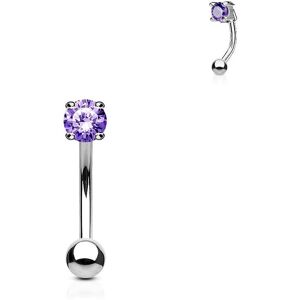 Piercing Street Piercing arcade zircon rond tanzanite - Argente