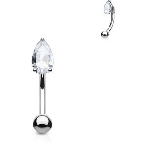 Piercing Street Piercing arcade zircon larme blanche - Argente