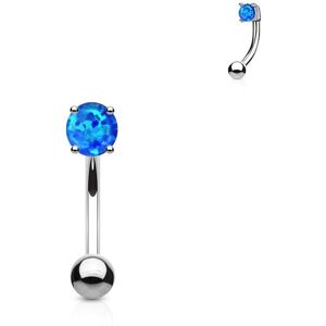 Piercing Street Piercing arcade acier chirurgical opale bleue - Argente