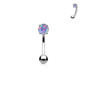 Piercing Street Piercing arcade acier chirurgical opale violette - Argente