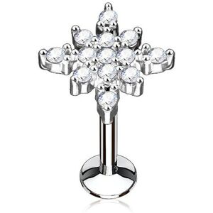 Piercing Street Piercing oreille labret levre etoile eclatante - Argente