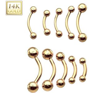 Piercing Street Piercing arcade Or 14K avec Billes - Dore