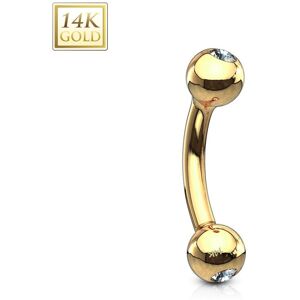 Piercing Street Piercing arcade Or 14K Billes Gemmes - Dore