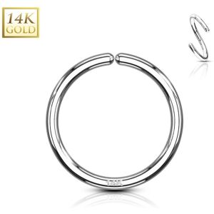 Piercing Street Piercing anneau pliable en or blanc 14 carats pour nez oreille - Argente